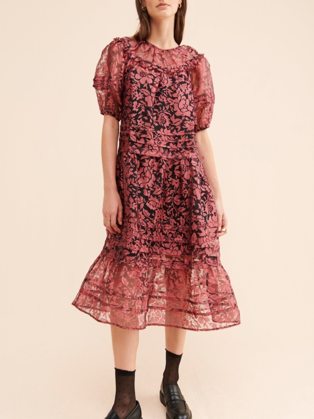 Rose Pink Sheer Dress